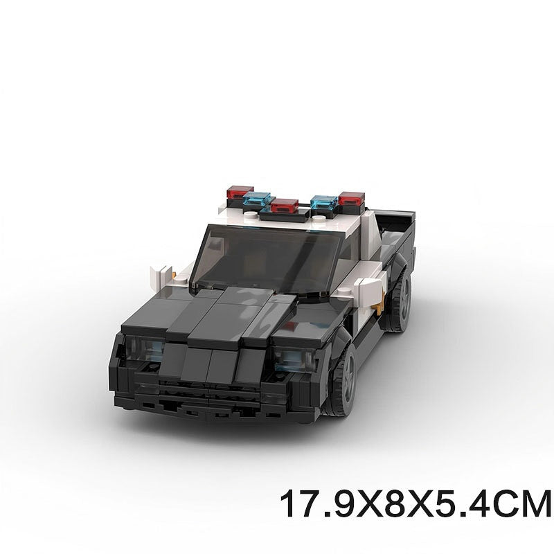 1992 Classic Muscle Police Car Building Kit | 8-Wide | Compatible MOC - 6