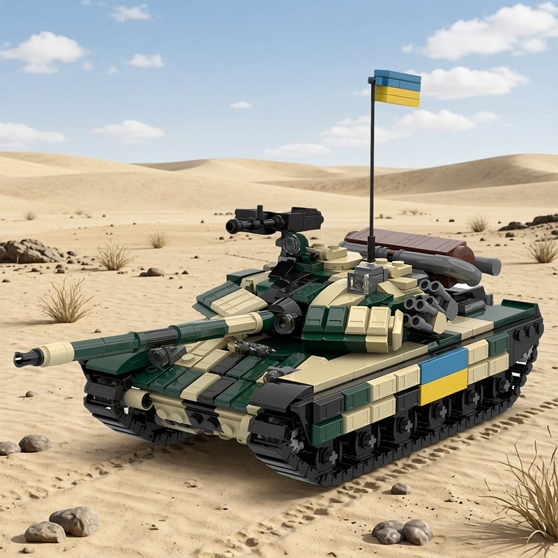 T-64BV Ukrainian Main Battle Tank 1/35 MOC Building Kit - 5