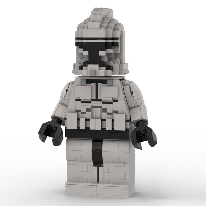 Armored Sci-Fi Trooper MOC Building Kit | Large Poseable Figure - 3