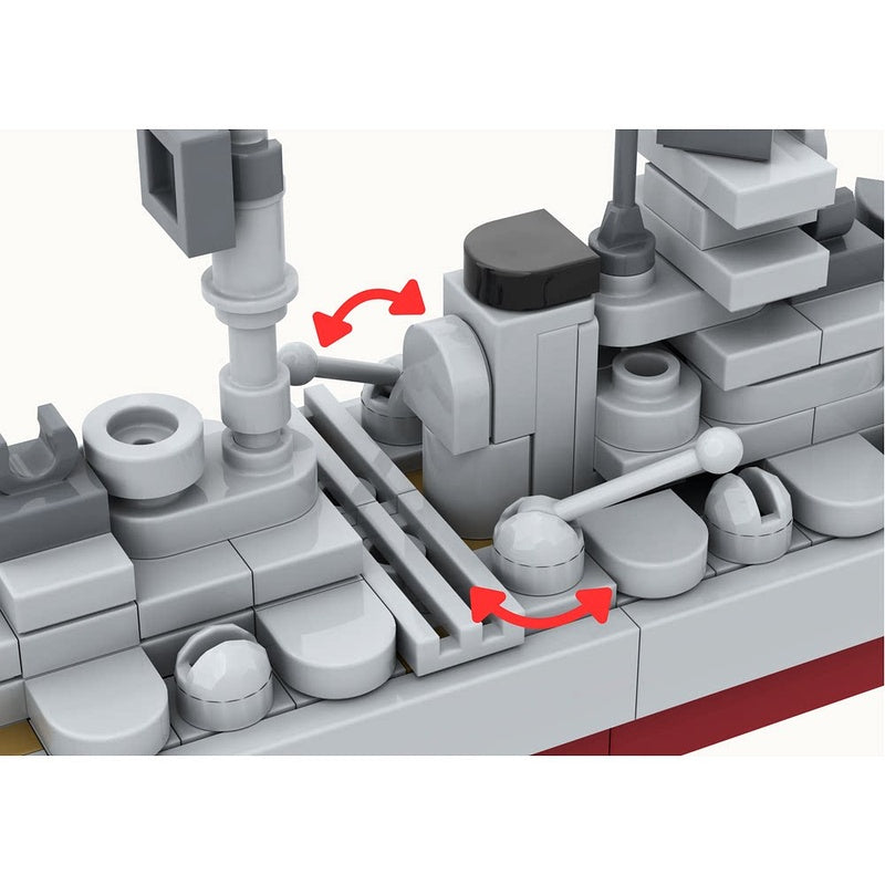 Bismarck Battleship 1:1000 Scale MOC Building Kit - 5