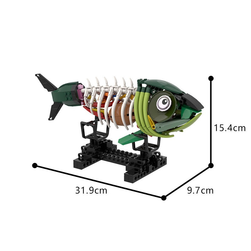 Bone Fish Skeleton MOC Building Kit | Aquarium Display Model Kit - 5