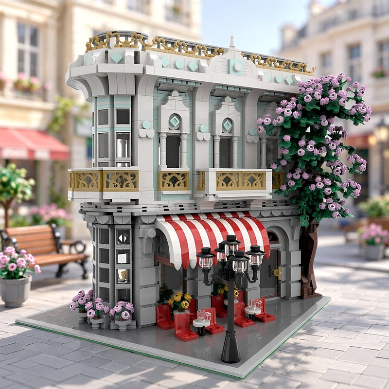 Cherry Blossom Modular Café MOC Building Kit - 5