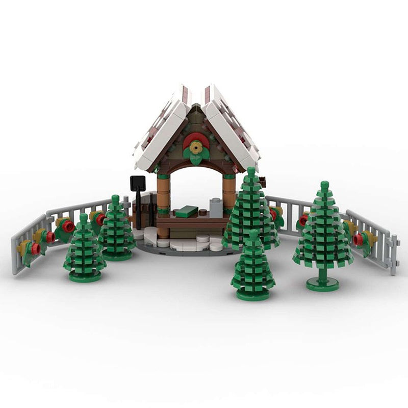 Christmas Tree Seller MOC Building Kit | Winter Market Scene - 6