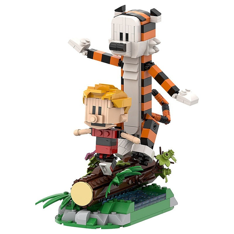 Comic Boy And Tiger Friends MOC Character Figure Building Kit - 5