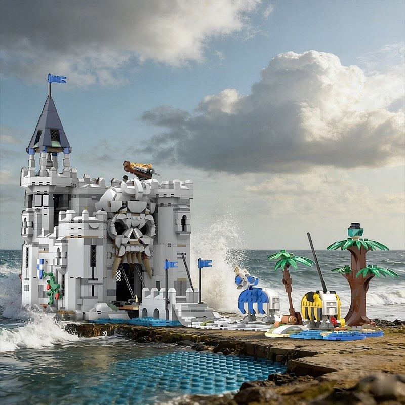 Dark Fantasy Skull Fortress MOC Building Kit - 6