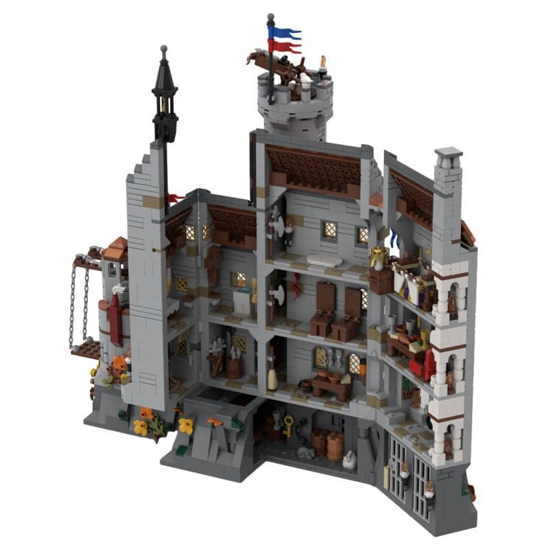 Dragon Slayers' Castle MOC Building Kit | Fantasy Fortress Architecture - 6