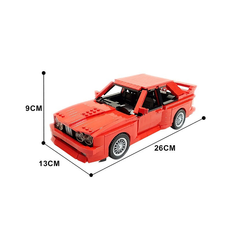 E30 Retro German Sports Coupe MOC Vehicle Model Building Kit - 5