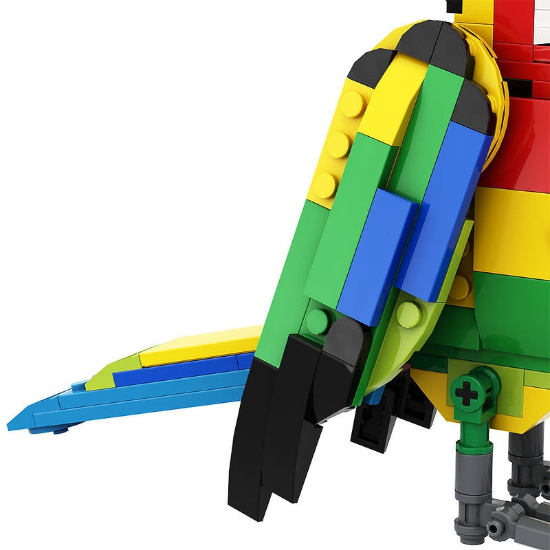 Eastern Rosella Parrot MOC Building Kit – Colorful Bird Display Model Kit - 6