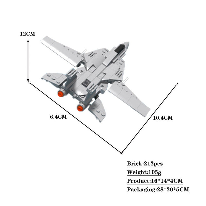 F-14 Tomcat Supersonic Fighter Jet MOC Building Kit - 2