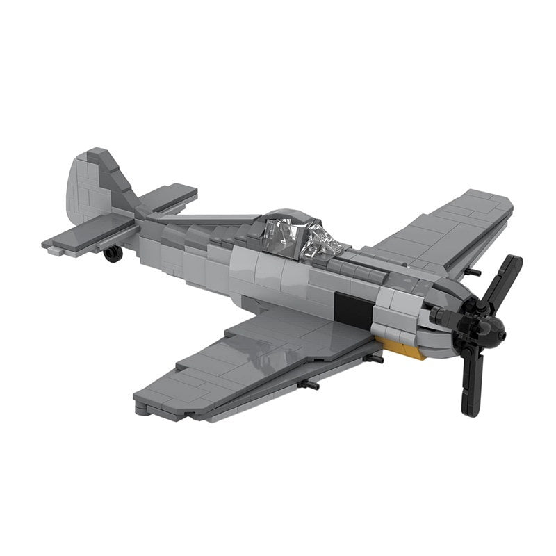 FW-190 Fighter Aircraft MOC Building Kit | WWII Plane Model 1:35 Scale - 4