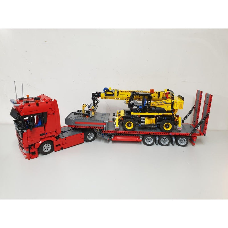 Heavy Haul Truck Trailer & Telehandler MOC Building Kit - 5