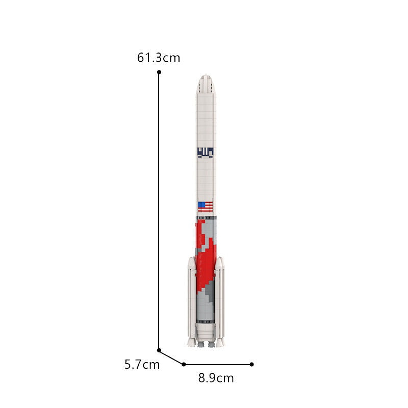 Heavy-Lift Vulcan Rocket MOC Building Kit | 1:110 Scale Space Model - 8