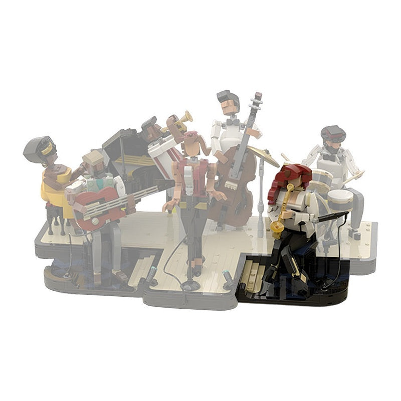 Jazz Saxophonist MOC Building Kit | Musician Display Figure - 5