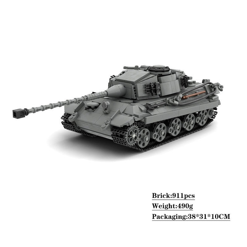 King Tiger Heavy Tank MOC Building Kit | WWII Military Display Model - 4