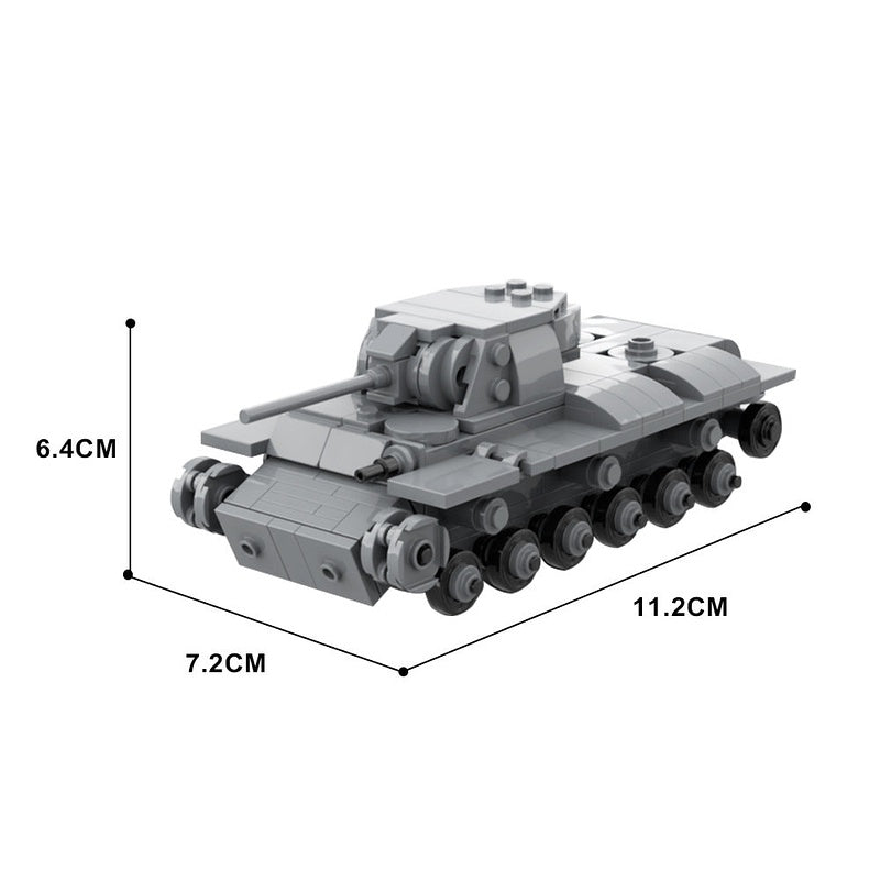 KV-1 Soviet Heavy Tank MOC Building Kit | WWII Armored Vehicle Model - 3