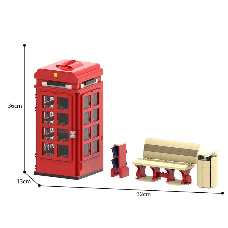London Red Telephone Box MOC Architecture Building Kit - 4