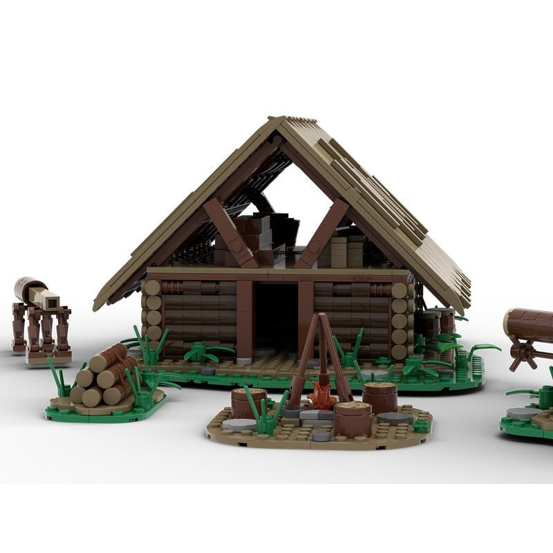 Medieval Logging Camp MOC Building Kit | Woodland Village Architecture - 4
