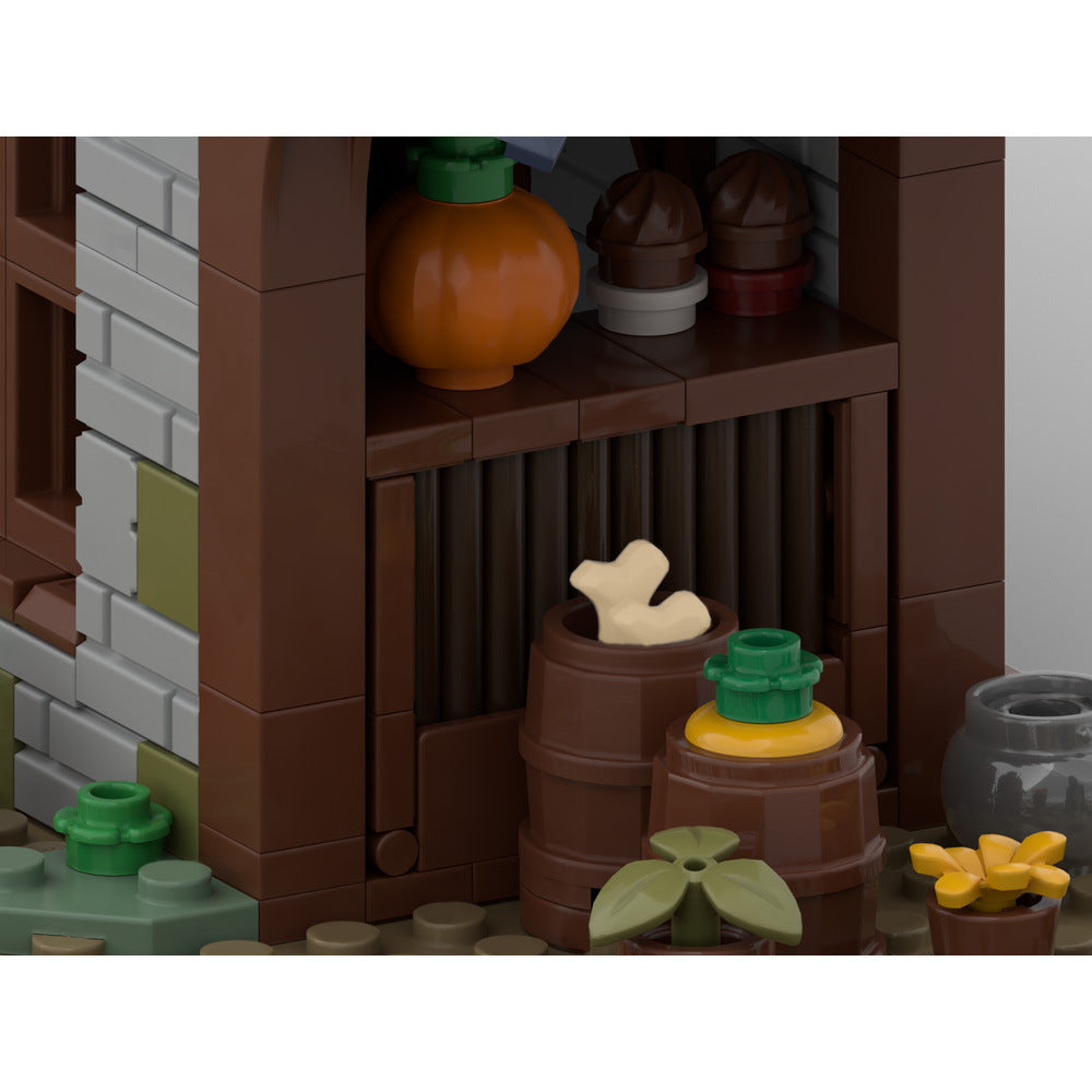 Medieval Market Street Building Kit | Compatible MOC - 6