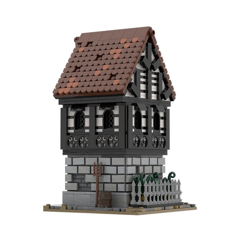 Medieval Townhouse MOC Building Kit | Historic Village Architecture Model - 6