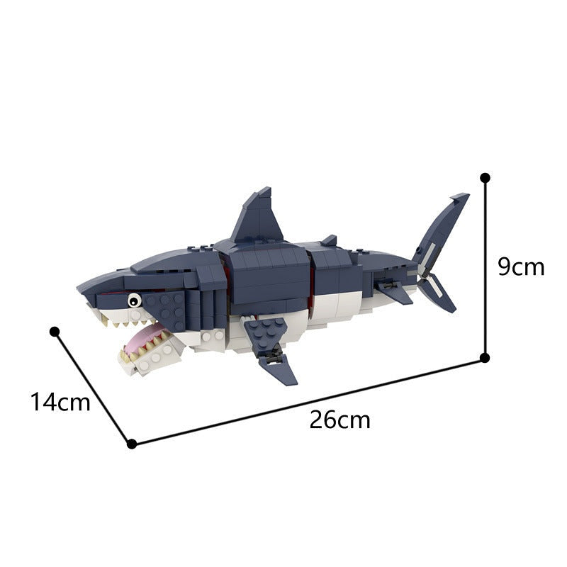 Megalodon Shark MOC Building Kit | Prehistoric Ocean Model - 5