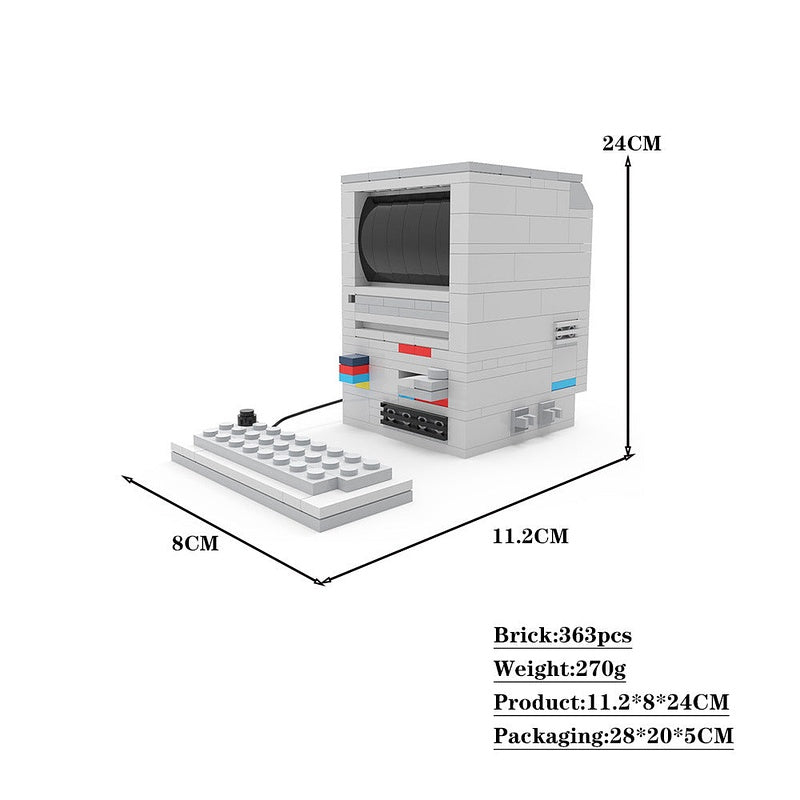 Old Mac MOC Building Kit | Retro Computer Display Model - 4