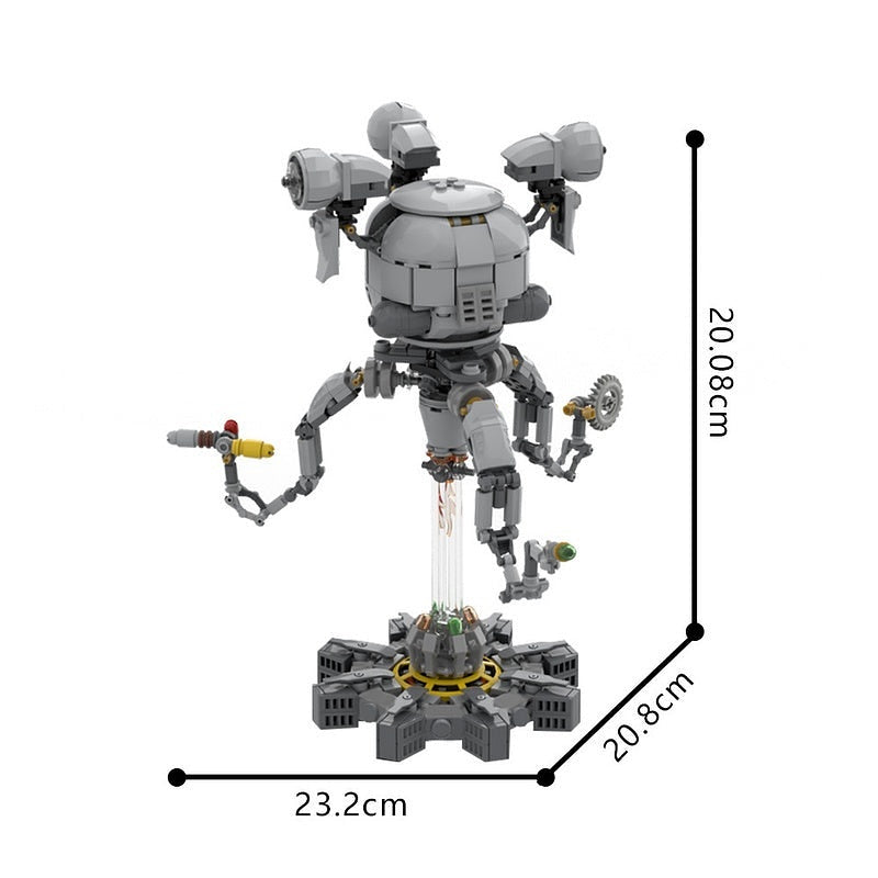 Post-Apocalyptic Floating Service Robot MOC Building Kit | Robot Model - 5