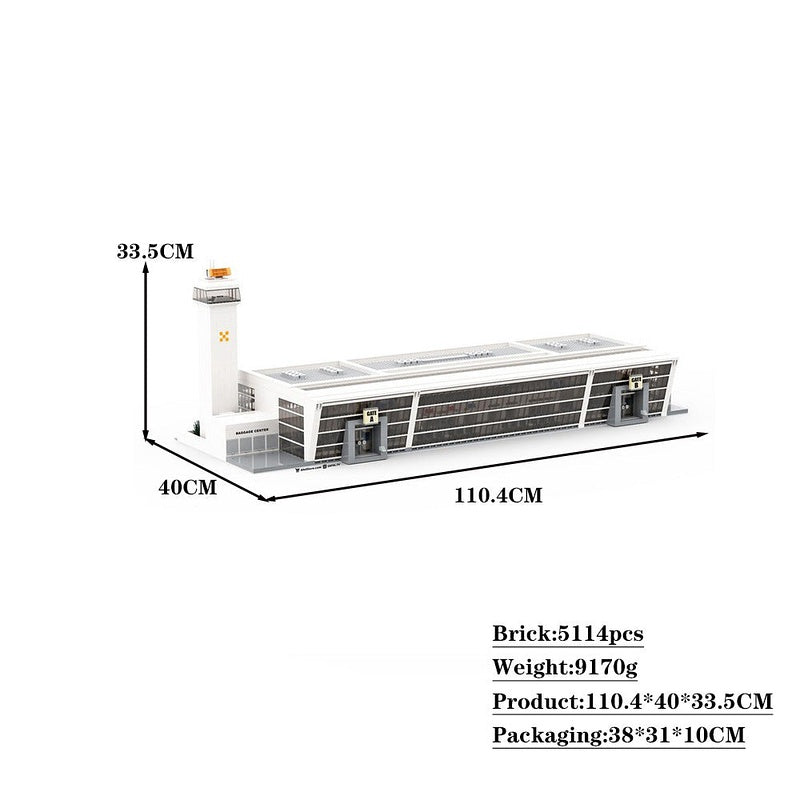 Regional Airport Terminal MOC Building Kit | Modern Architecture Model - 2