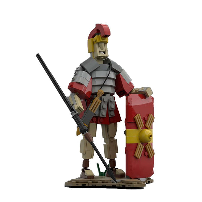 Roman Legionary Character MOC Building Kit | Ancient Warrior Figure Model - 3