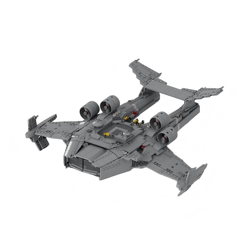 S-76 Futuristic Command Ship MOC Building Kit | Sci-Fi Capital Ship Model - 3