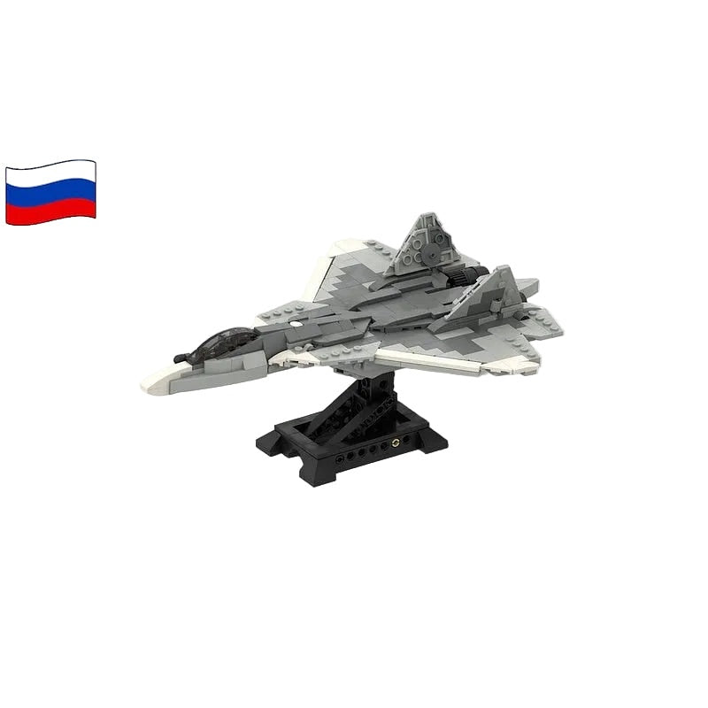 SU-57 Stealth Fighter MOC Building Kit | 1:70 Scale Military Aircraft - 3