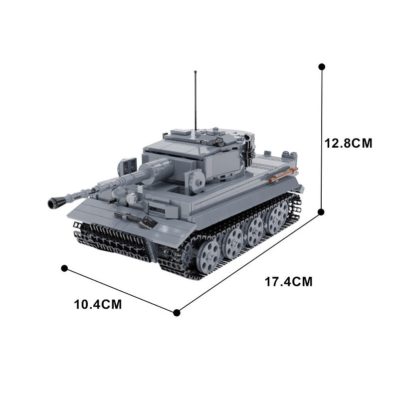 Tiger Tank MOC Building Kit | WWII Heavy Armor Model - 5