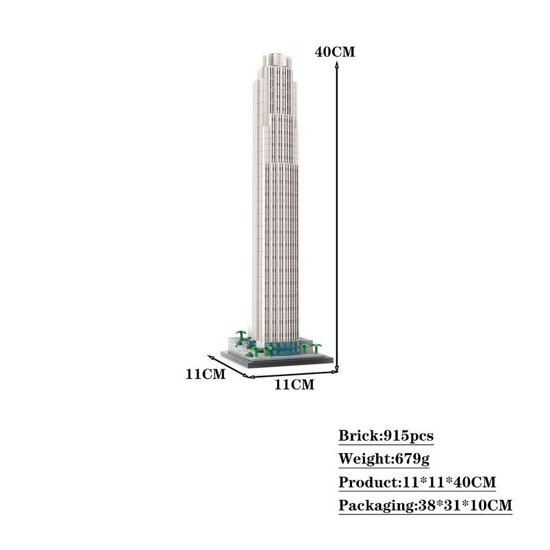 U.S. Bank Tower MOC Skyscraper Architecture Building Kit 1:800 Scale - 4