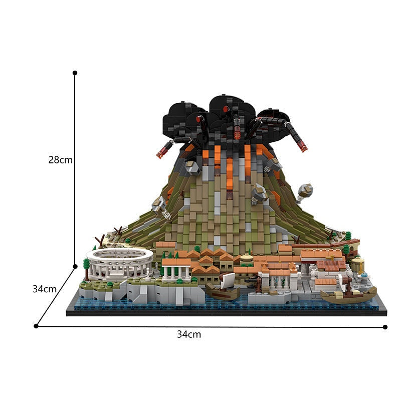 Vesuvius & Pompeii Ancient Civilization MOC Building Kit - 5