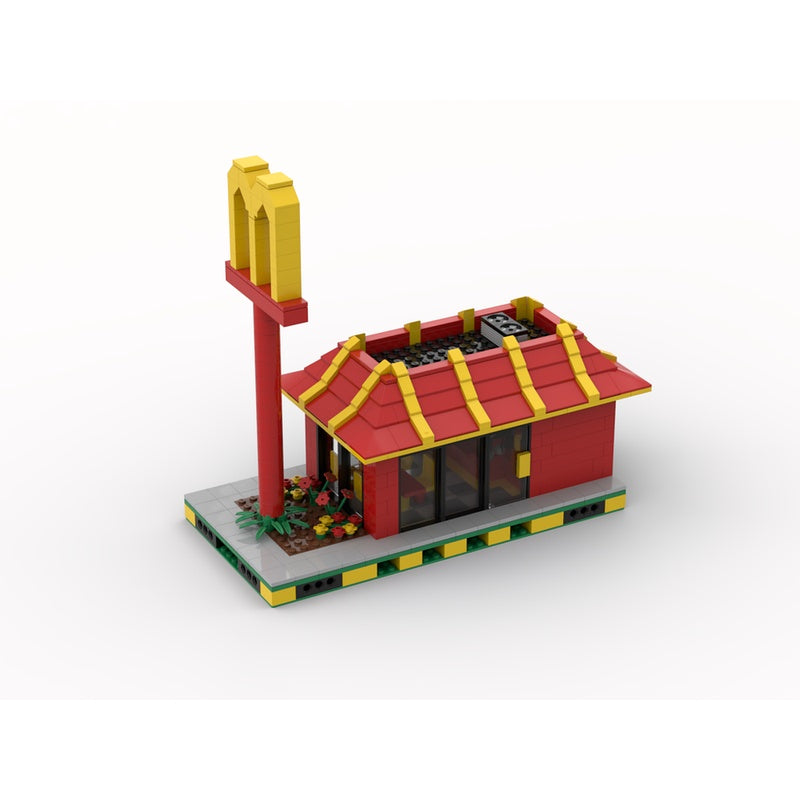 Vintage Fast Food Restaurant MOC Building Kit - 1