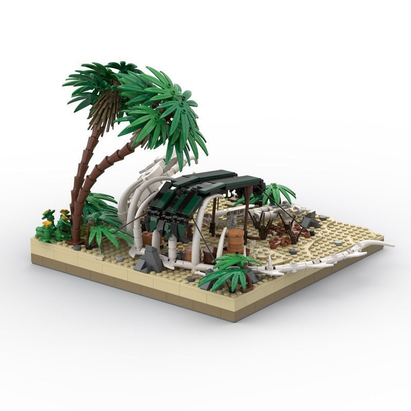 Whale Bone Camp Pirate Island MOC Building Kit | Coastal Diorama - 4
