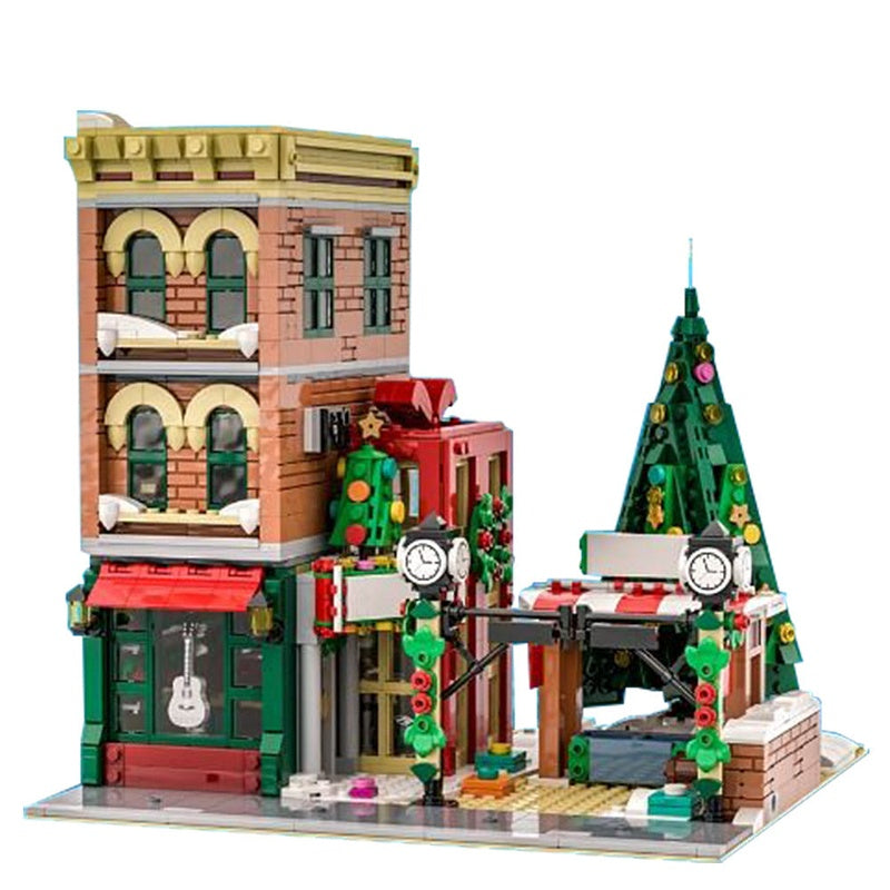 Winter Modular Buildings MOC Building Kit | Snowy Village Architecture - 5