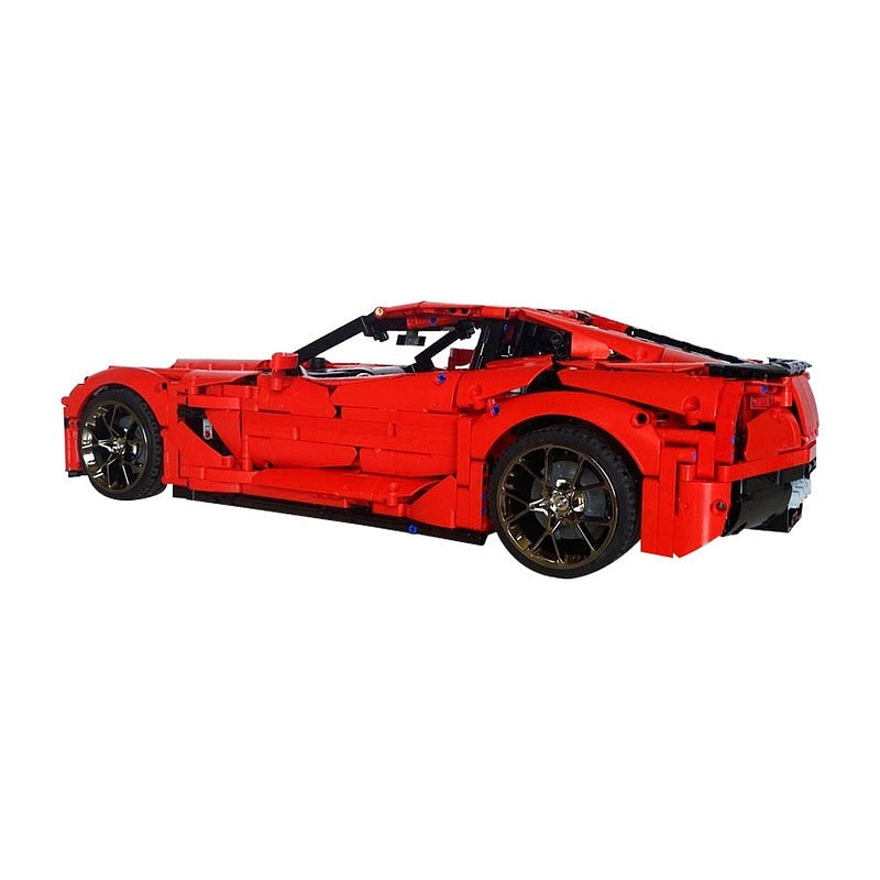 1:8 C7 V8 Muscle Car MOC Building Kit | Performance Vehicle Model - 6