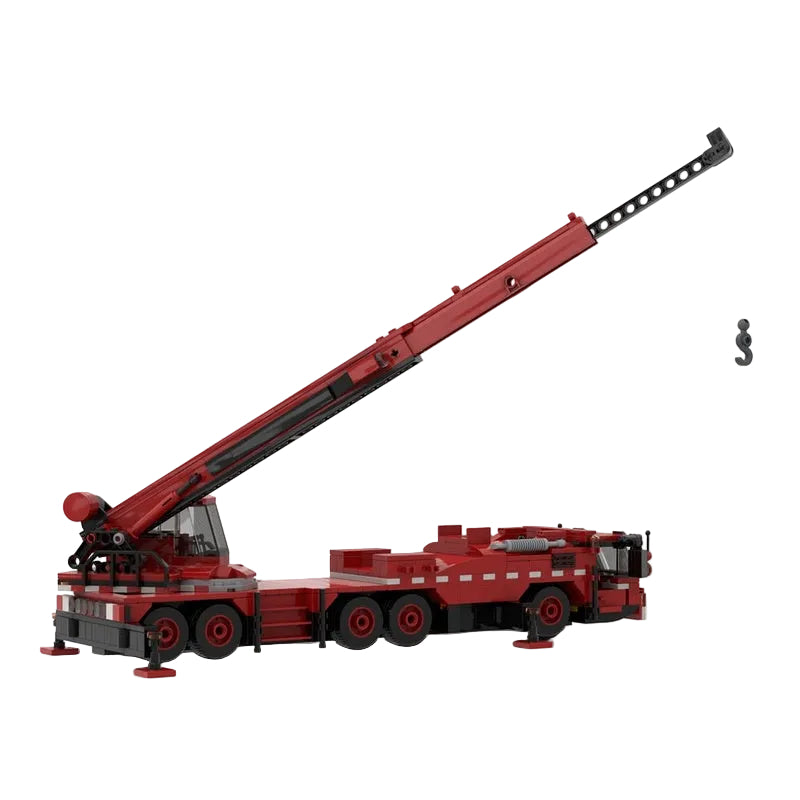 10-Wheel Mobile Crane Truck MOC Heavy Construction Vehicle Building Kit - 1
