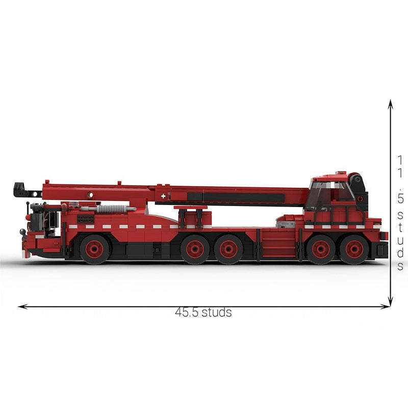 10-Wheel Mobile Crane Truck MOC Heavy Construction Vehicle Building Kit - 3