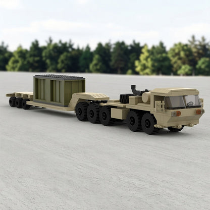 10x10 Heavy Military Logistics Truck & Container Trailer MOC Building Kit - 2