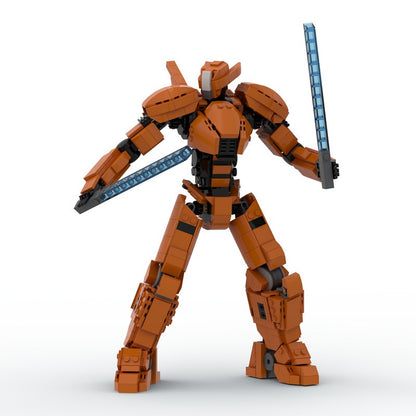 12-Inch Dual-Blade Mecha MOC Building Kit | Fully Articulated Figure - 1