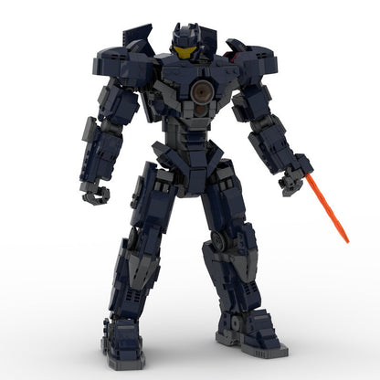 13-Inch Blue Core Mecha MOC Building Kit | Articulated Blade Figure - 3