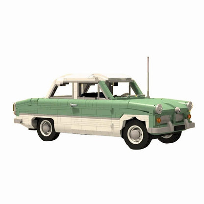 1950s German 12M Classic Sedan MOC Building Kit | Vintage Vehicle Model - 2