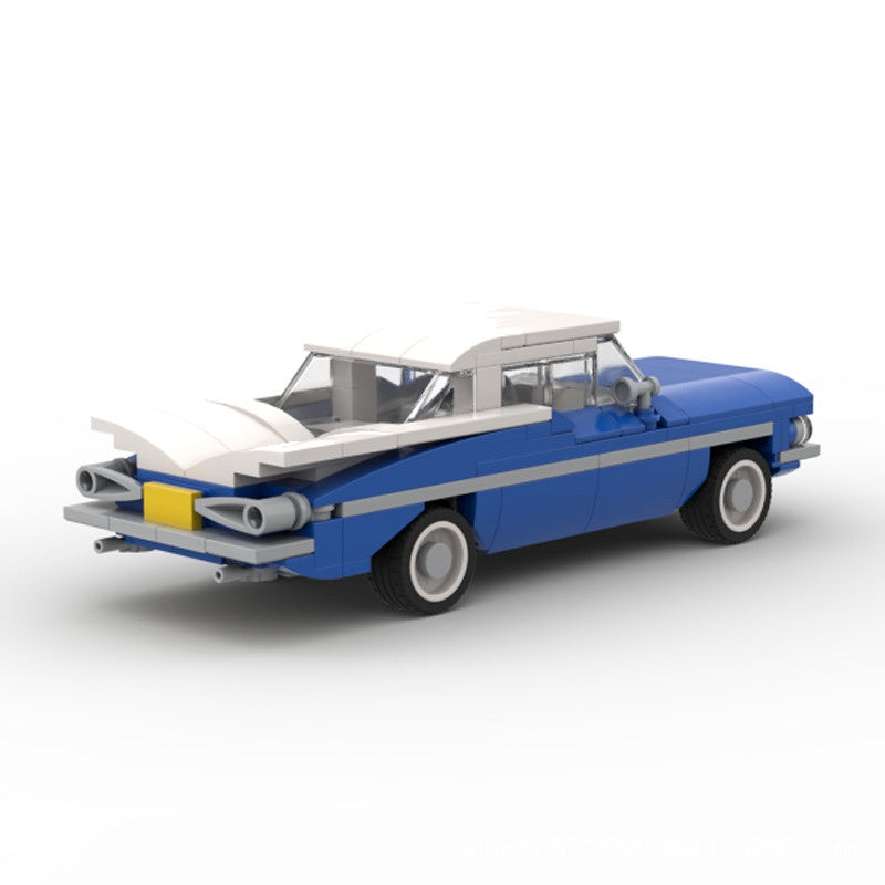 1959 Classic American Tailfin Coupe Building Kit | LEGO-Compatible MOC - 1