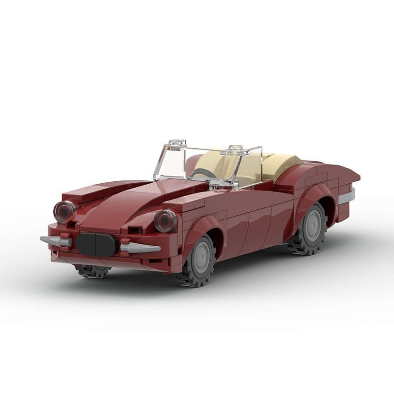 1960s British Convertible Roadster Building Kit | LEGO-Compatible MOC - 1