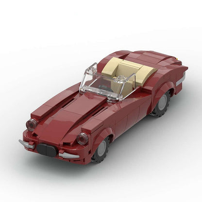 1960s British Convertible Roadster MOC Building Kit | Classic Vehicle Model - 5