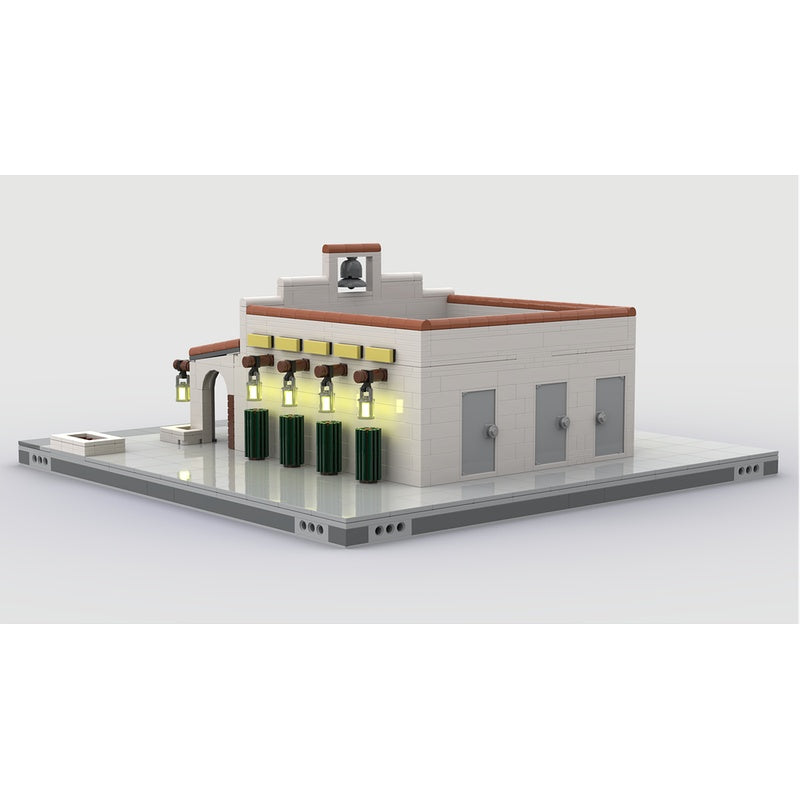1960s Mission-Style Roadside Restaurant MOC Building Kit - 2