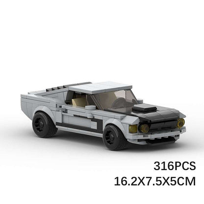 1969 302 Fastback Muscle Car MOC Building Kit | 1:24 Vintage Vehicle Model - 4