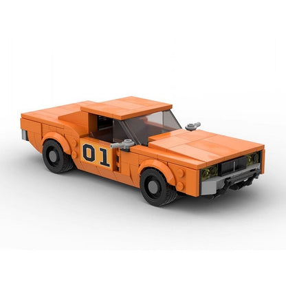 1969 American Retro Drift Coupe MOC Building Kit | 8-Wide Vintage Sports Car - 1
