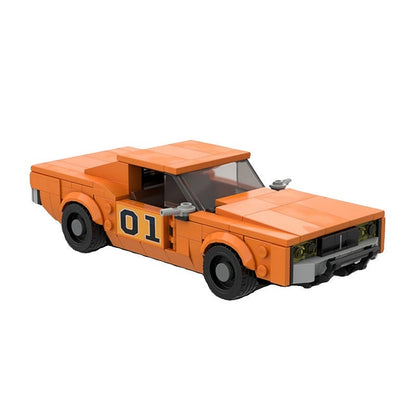 1969 American Retro Drift Coupe MOC Building Kit | 8-Wide Vintage Sports Car - 2